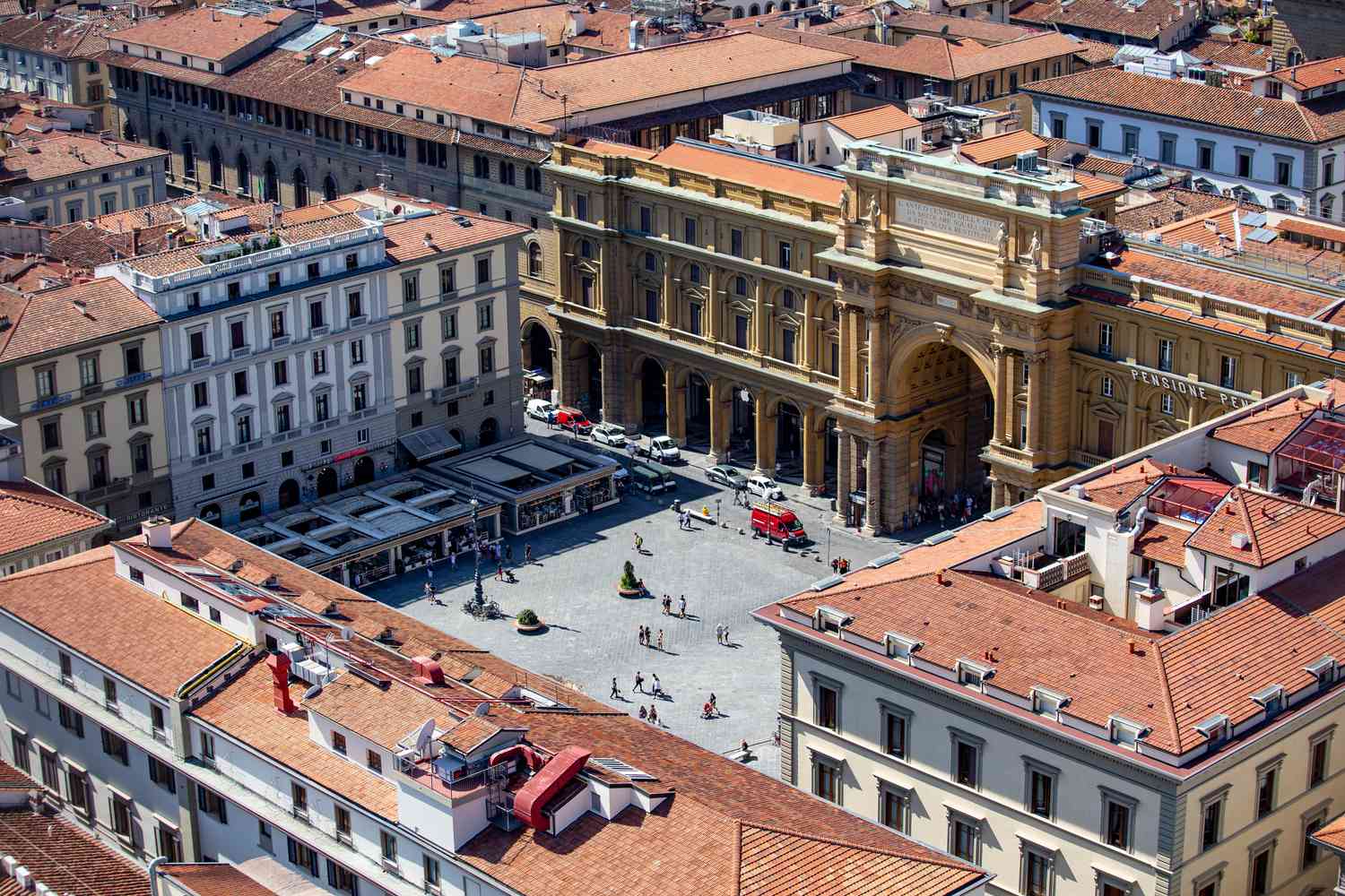 Firenzen Italian piazzat tai neliöt